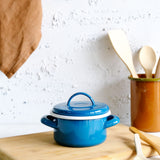 Emaye Mini Tencere 12 cm Petrol