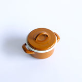 Emaye Mini Tencere 12 cm Kahverengi