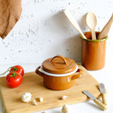 Emaye Mini Tencere 12 cm Kahverengi