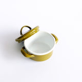 Emaye Mini Tencere 12 cm Haki