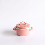 Emaye Mini Tencere 12 cm Pembe