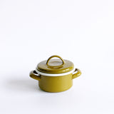 Emaye Mini Tencere 12 cm Haki