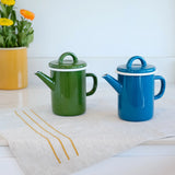 Emaye Silindir Demlik 850ml - Petrol