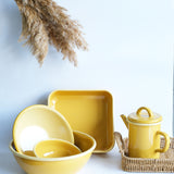 Emaye Silindir Demlik 850 ml Sarı