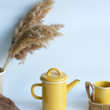 Emaye Silindir Demlik 850 ml Sarı