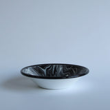 Emaye Siyah Mermer Desen Tabak 17cm