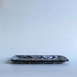 Emaye Siyah Mermer Desen Tepsi V3