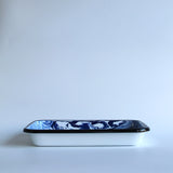 Emaye Lacivert Mermer Desen Meze Tabağı V3