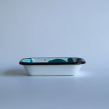 Emaye Turkuaz Mermer Desen Meze V1