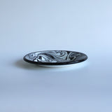 Emaye Siyah Mermer Desen Tabak 21cm