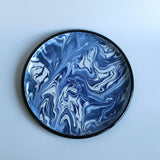 Emaye Lacivert Mermer Desen Pizza Tepsi 28cm