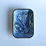 Emaye Lacivert Mermer Desen Meze Tabağı V2