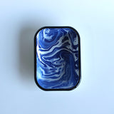 Emaye Lacivert Mermer Desen Meze Tabağı V1