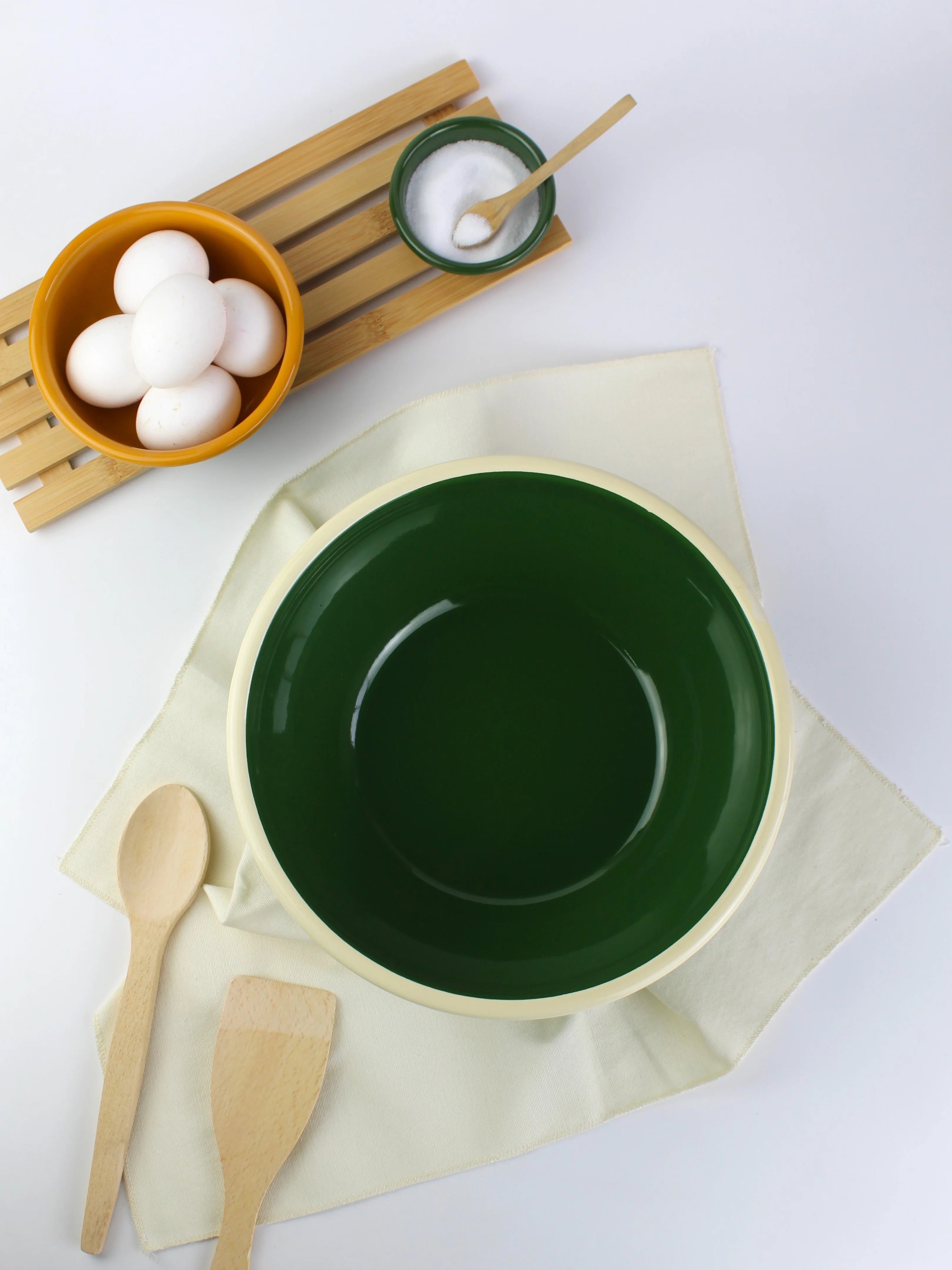 Emaye Kase 26cm - Yeşil