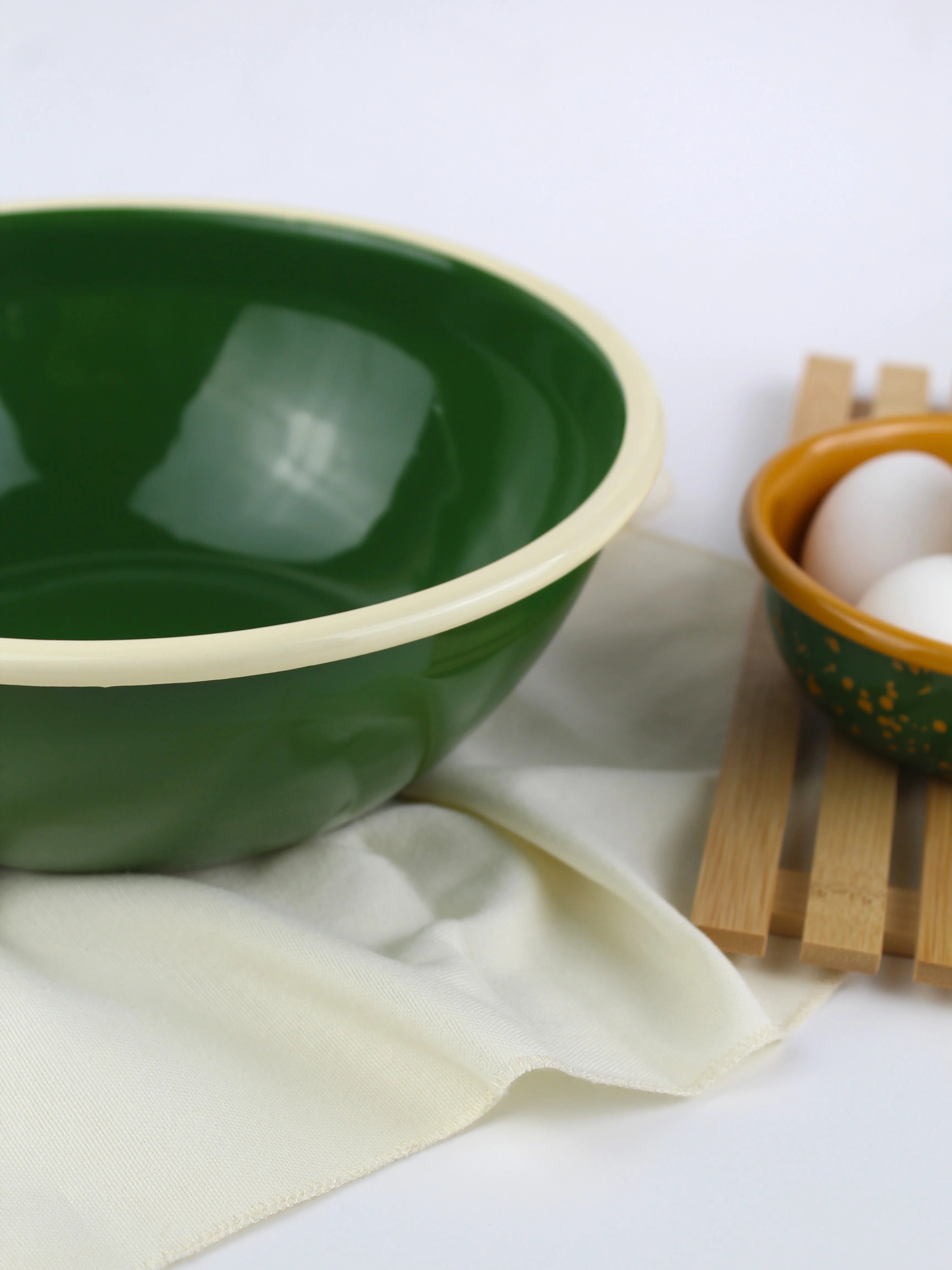 Emaye Kase 26cm - Yeşil