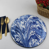 Emaye Lacivert Mermer Desen Supla