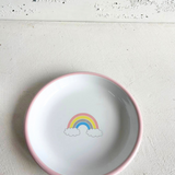 Emaye Tabak 18cm Gökkuşağı Desen Çocuk Yemek Tabağı