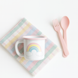 Emaye Küçük Kupa 250ml Gökkuşağı Desen