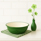 Emaye Kase 26 cm Z. Yeşil - Bal