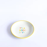 Emaye Tabak 18cm It's a Good Day Desen - Sarı