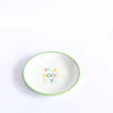 Emaye Tabak 18cm It's a Good Day Desen - Mint