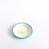 Emaye Tabak 12cm Smile Desen - Turkuaz