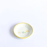Emaye Tabak 12cm Smile Desen - Sarı