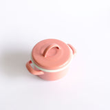 Emaye Mini Tencere 12 cm Pembe
