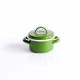 Emaye Mini Tencere 12 cm Yeşil