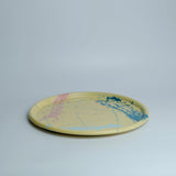 Emaye Pizza Tepsi 28cm - Sarı Sıçratma