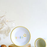 Emaye Tabak 12cm Smile Desen - Sarı