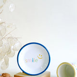 Emaye Tabak 12cm Smile Desen - Petrol