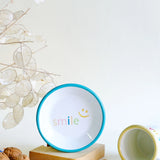 Emaye Tabak 12cm Smile Desen - Turkuaz
