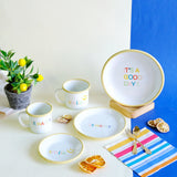 Emaye Tabak 18cm It's a Good Day Desen - Sarı