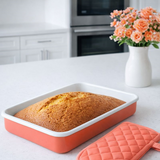 Emaye Dikdörtgen Fırın Tepsi - Somon