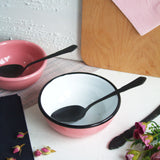 Emaye Kase 14 cm Pembe