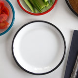 Emaye Tabak 16 cm - Siyah & Beyaz