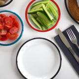 Emaye Tabak 16 cm - Siyah & Beyaz