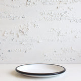 Emaye Tabak 16 cm - Siyah & Beyaz