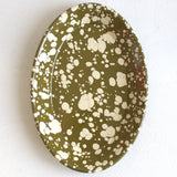 Emaye Oval Tabak - Haki