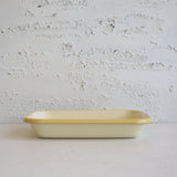 Emaye Meze Tabağı  21*14cm - Limon & Bej