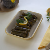 Emaye Meze Tabağı  21*14cm - Limon & Bej