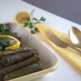Emaye Meze Tabağı  21*14cm - Limon & Bej