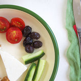 Emaye Tabak 18cm - Bal & Zeytin Yeşili