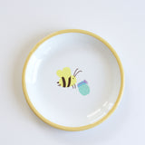 Emaye Tabak 18cm Arı Desen Çocuk Yemek Tabağı