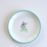 Emaye Tabak 18cm Fil Desen Çocuk Yemek Tabağı