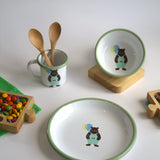 Emaye Üçlü Çocuk Set - Ayıcık Desen