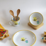 Emaye Üçlü Çocuk Set - Arı Desen