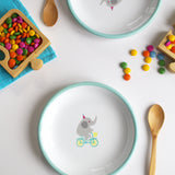 Emaye Tabak 18cm Fil Desen Çocuk Yemek Tabağı