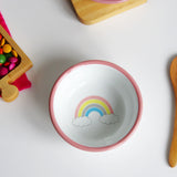 Emaye Kase 12 cm Gökkuşağı Desen Çocuk Kase